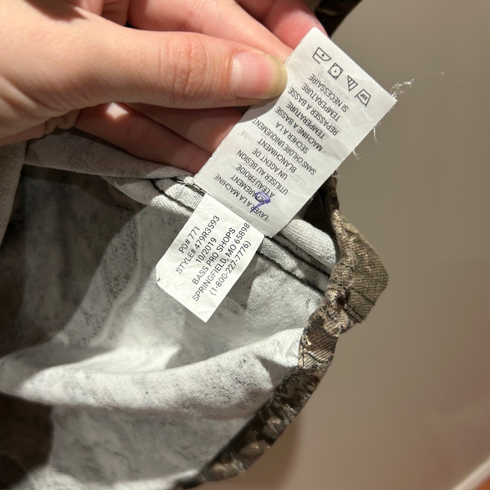 Realtree Camo Lightweight Shirt Jacket Brown Gray Men’s Medium Button Front - Picture 4 of 5